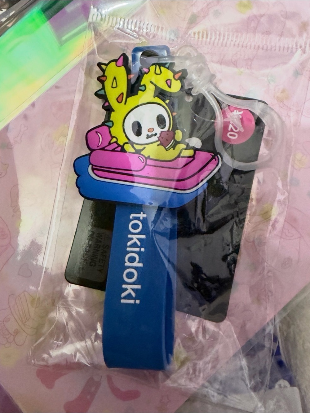 tokidoki Cute puppy Character Keychain - Yellow, Pink, Blue